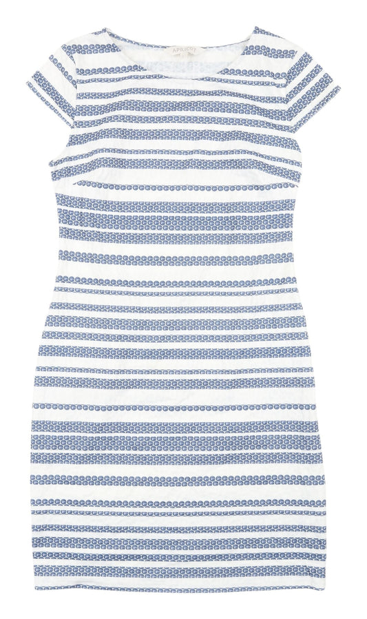 Apricot Women's Blue Striped T-Shirt Dress Size 10