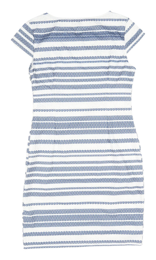 Apricot Women's Blue Striped T-Shirt Dress Size 10