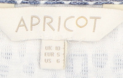 Apricot Women's Blue Striped T-Shirt Dress Size 10