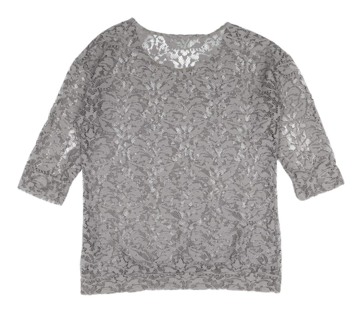 Womens UK Size 10 NEXT Grey Basic Blouse