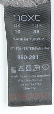 Womens UK Size 10 NEXT Grey Basic Blouse