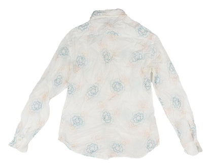 Womens UK Size M French Connection Ivory Basic Button-Up