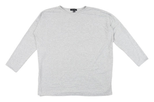 Womens UK Size M New Look Grey Jersey T-Shirt