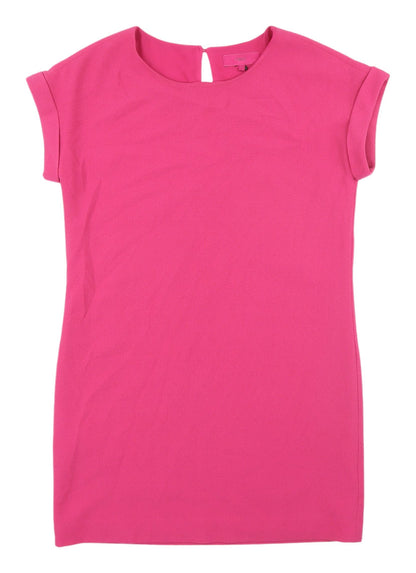 Next Women's Pink Cap Sleeve Sheath Dress Size 8