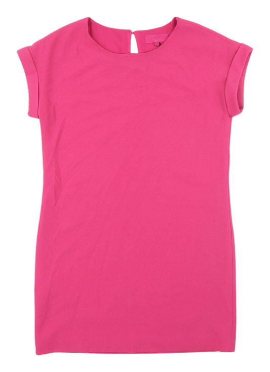 Next Women's Pink Cap Sleeve Sheath Dress Size 8