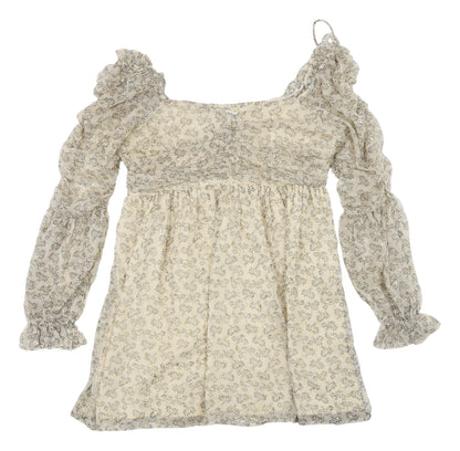 Miss Selfridge Women's Ivory Floral Dress Size 16