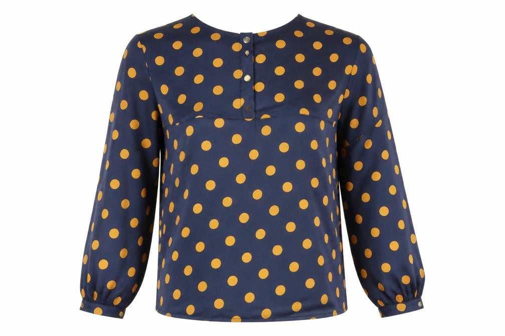 Womens UK Size 12 Louche Blue Basic Blouse