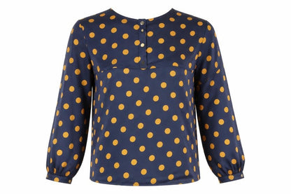Womens UK Size 12 Louche Blue Basic Blouse