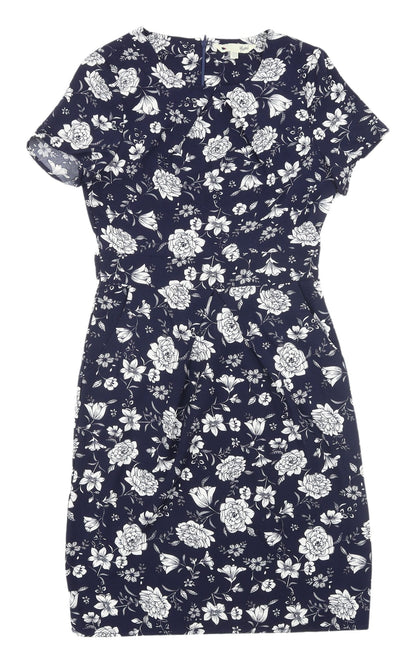 Yumi Women's Floral Sheath Dress Blue Size 8