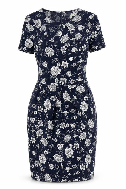 Yumi Women's Floral Sheath Dress Blue Size 8