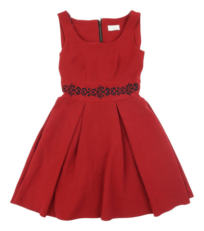 Almari Women's Red A-Line Party Dress, Size 8