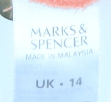 Womens UK Size 14 Marks and Spencer Orange Basic Button-Up