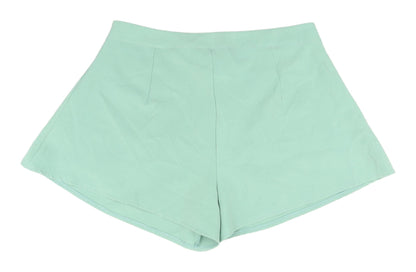 Boohoo Women's Green Pleated Shorts UK 16