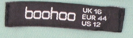 Boohoo Women's Green Pleated Shorts UK 16