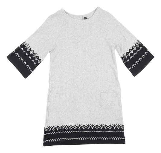 Izabel London Grey Shift Dress, Women, Size 12, Casual