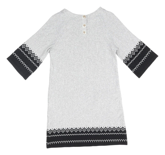 Izabel London Grey Shift Dress, Women, Size 12, Casual