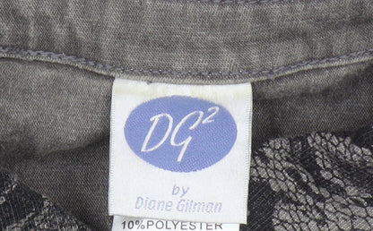 Diane Gilman Women's Grey Animal Print Jacket XL