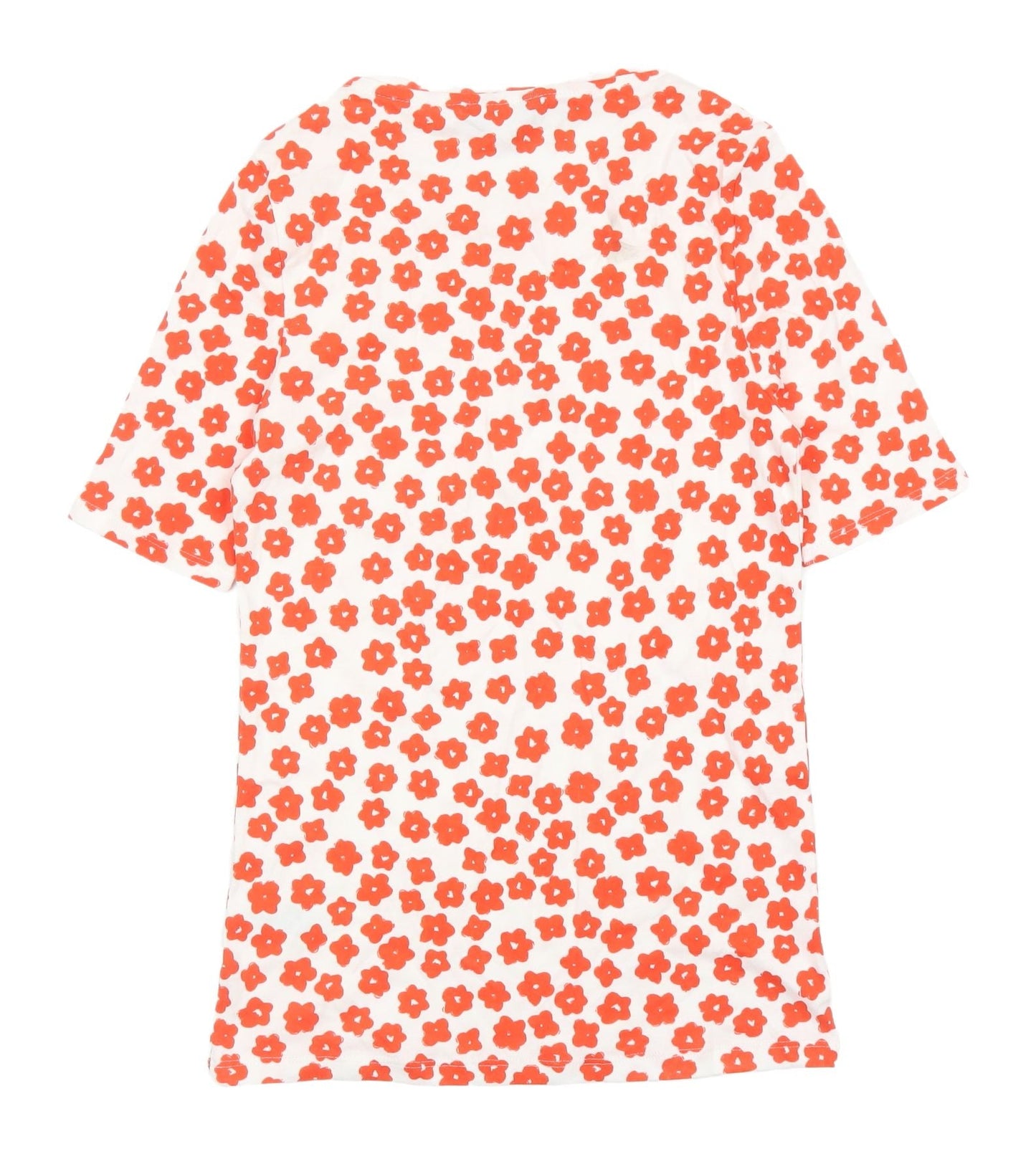 Marks and Spencer Women's Red Floral T-Shirt Size 10