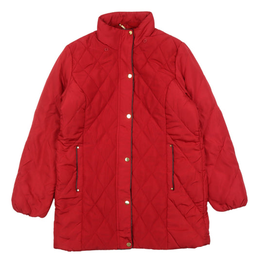 Womens UK Size 14 Isle Collection Red Quilted Coat