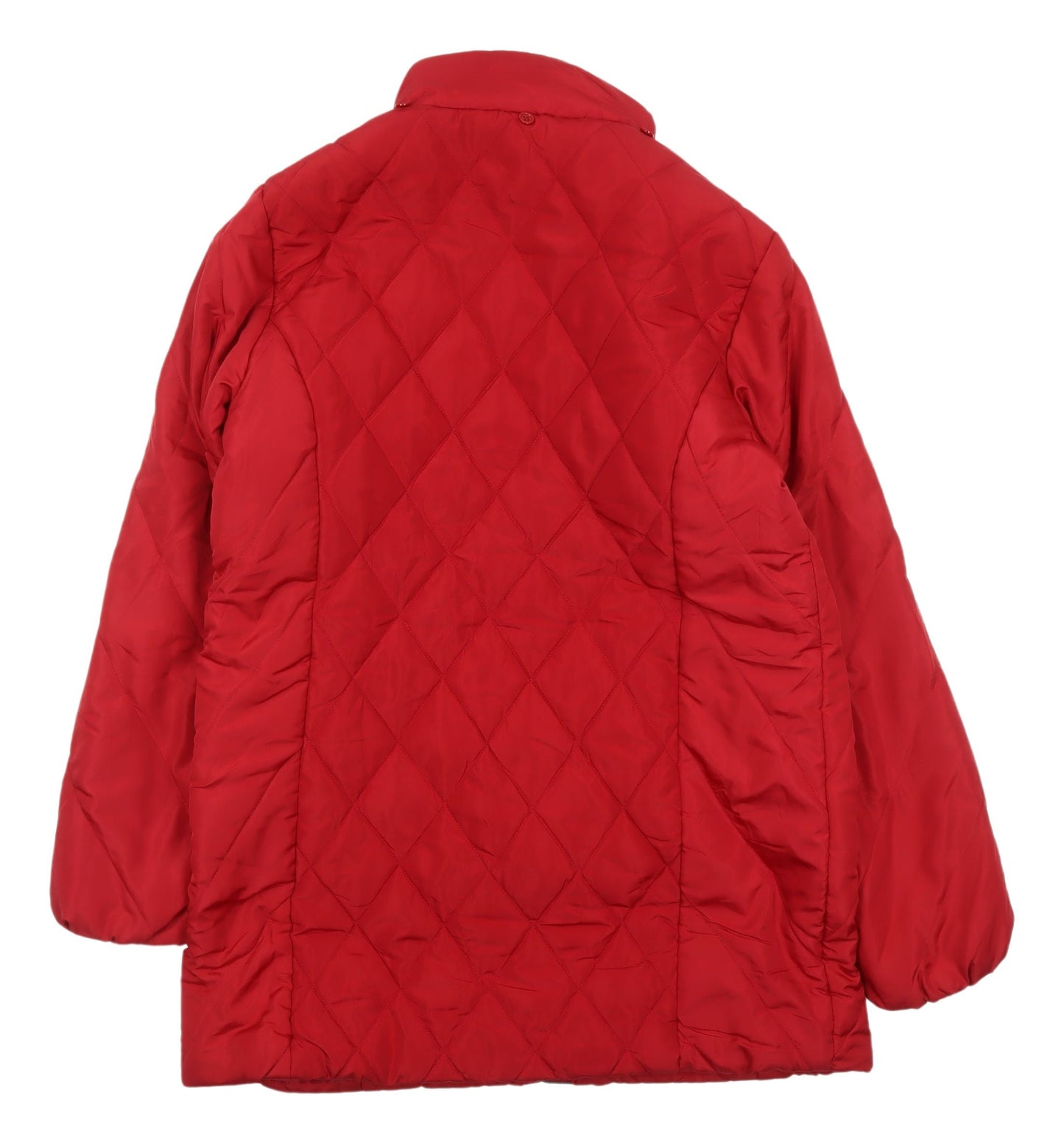 Womens UK Size 14 Isle Collection Red Quilted Coat