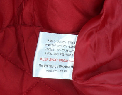 Womens UK Size 14 Isle Collection Red Quilted Coat