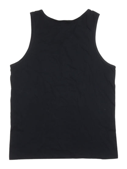 Mens UK Size M Gildan Black  T-Shirt