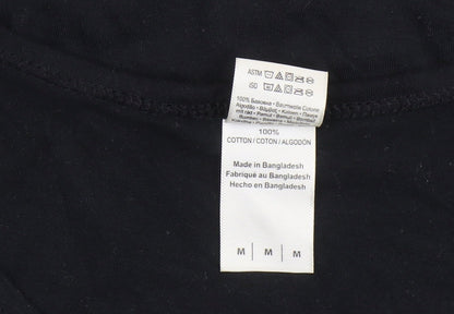 Mens UK Size M Gildan Black  T-Shirt