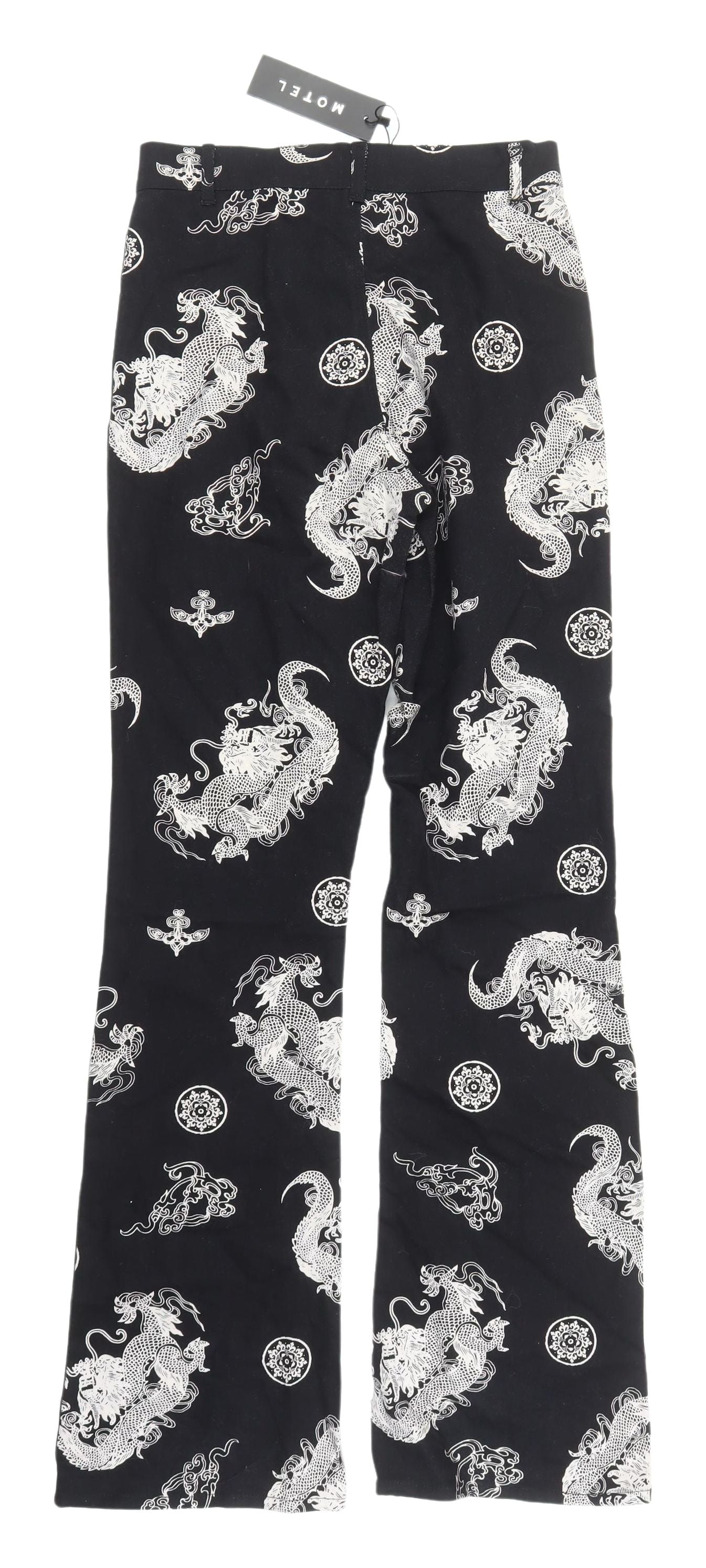 Motel Women's Black Flared Dragon Jeans XS