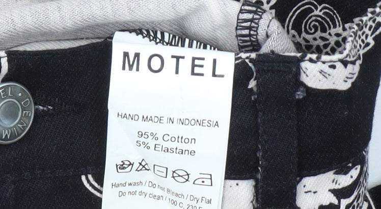 Motel Women's Black Flared Dragon Jeans XS