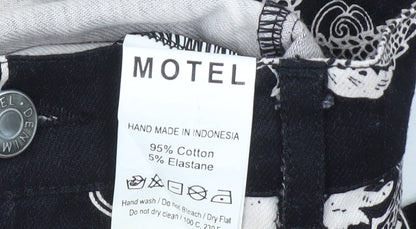 Motel Women's Black Flared Dragon Jeans XS