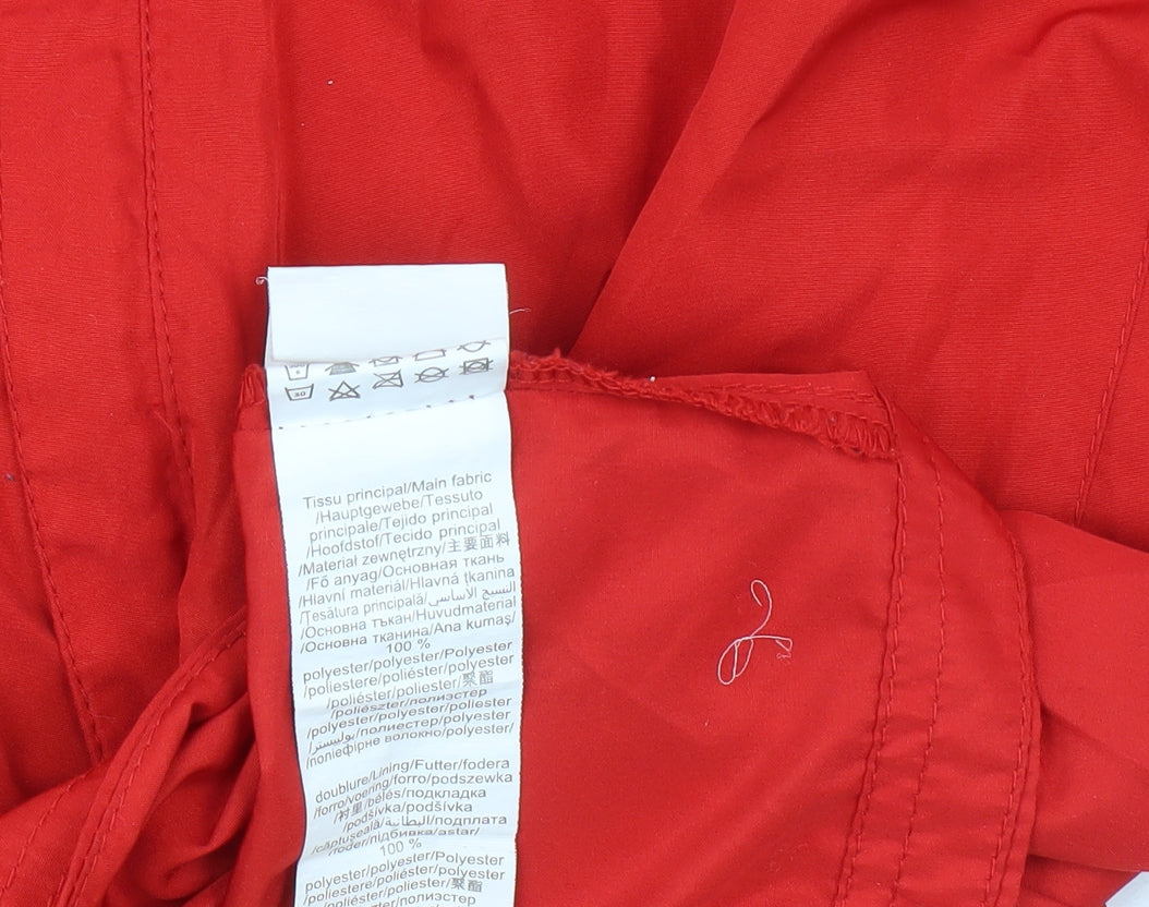 Unisex Adults UK Size S DECATHLON Red Windbreaker Coat