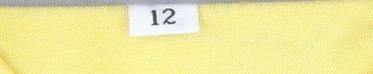 Principles Women's Yellow Button-Up Shirt Size 12