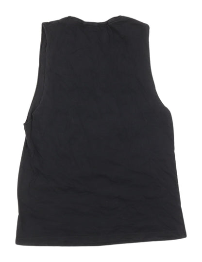 Womens UK Size 8 Crafted Black Basic Tank