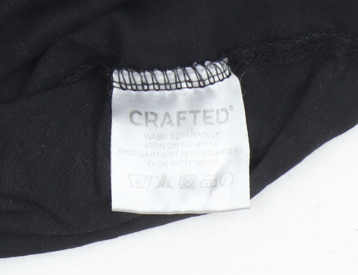 Womens UK Size 8 Crafted Black Basic Tank