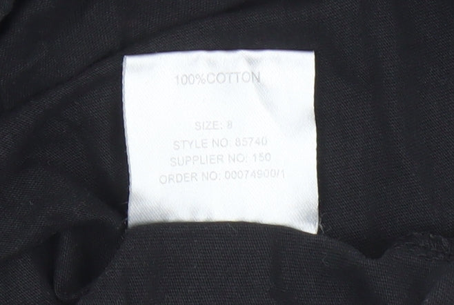 Womens UK Size 8 Crafted Black Basic Tank