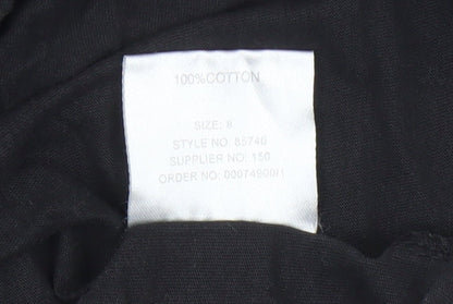 Womens UK Size 8 Crafted Black Basic Tank