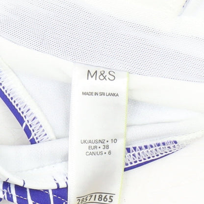 Marks and Spencer Women's Blue Bralette Swim Top Size 10