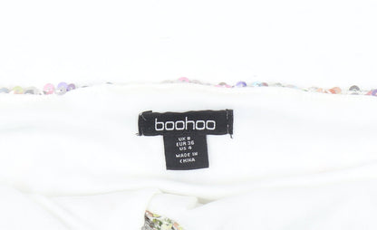 boohoo Women's Multicoloured Sequin Halter Camisole, Size 8