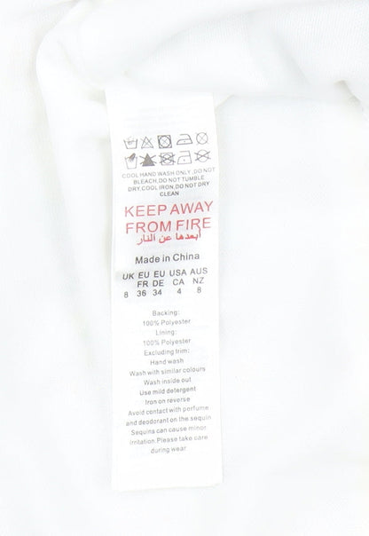 boohoo Women's Multicoloured Sequin Halter Camisole, Size 8