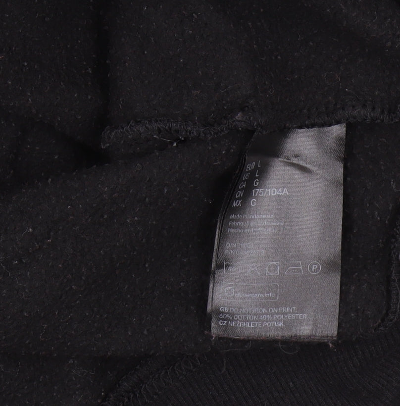 H&M Divided Women's Black Pullover Graphic Sweatshirt L