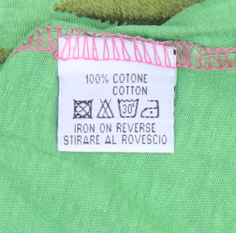 De Puta Madre Green Embroidered Jersey T-Shirt - Small