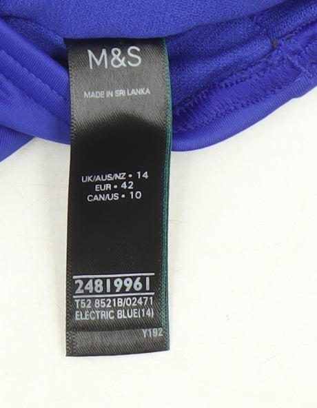 Marks and Spencer Blue Bandeau Swim Top Women Size 14