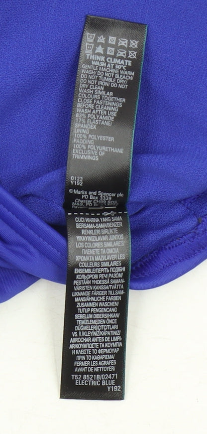 Marks and Spencer Blue Bandeau Swim Top Women Size 14