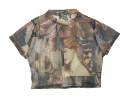 Womens UK Size 14 NEW girl ORDER Multicoloured Cropped T-Shirt