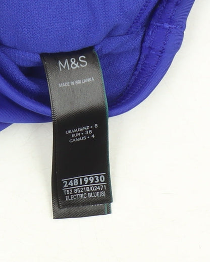 Marks and Spencer Women's Blue Bandeau Top Size 8