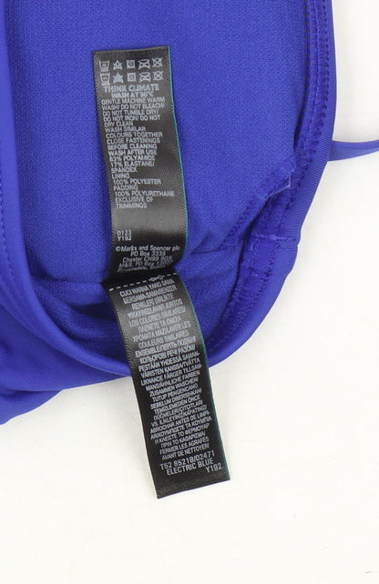 Marks and Spencer Women's Blue Bandeau Top Size 8