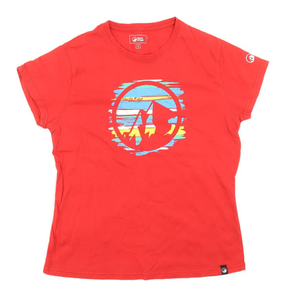 North Ridge Women's Red Basic T-Shirt Size 16