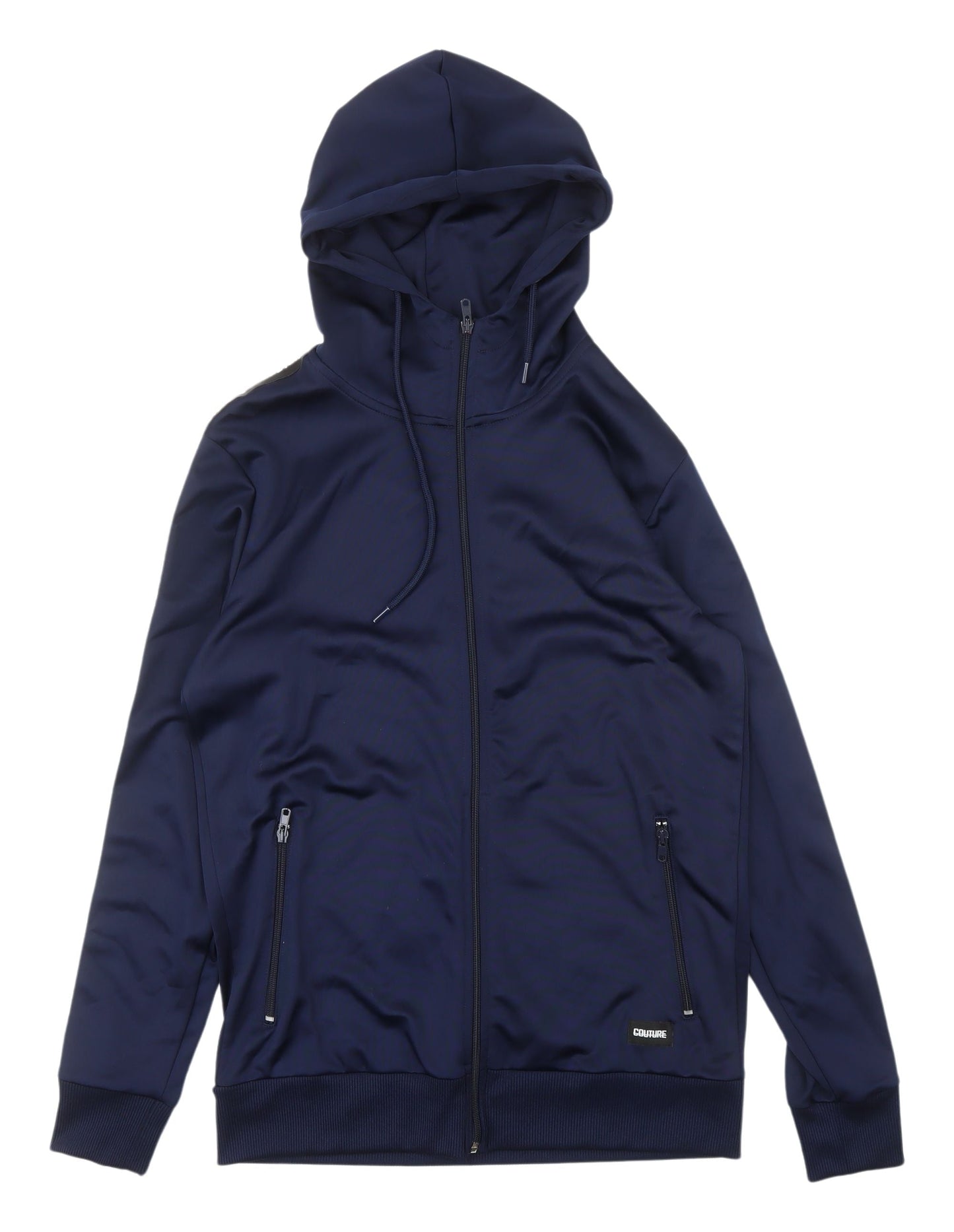 Mens UK Size S Couture Blue Full Zip Hoodie