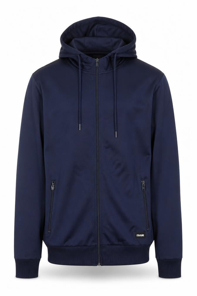 Mens UK Size S Couture Blue Full Zip Hoodie