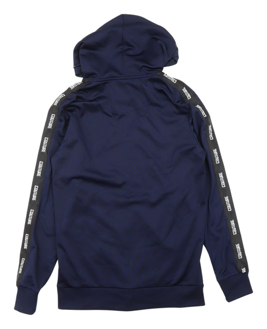 Mens UK Size S Couture Blue Full Zip Hoodie